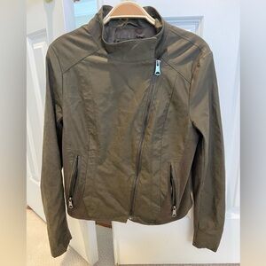 Marc NY Andrew Marc women’s olive greenish brown lightweight moto jacket